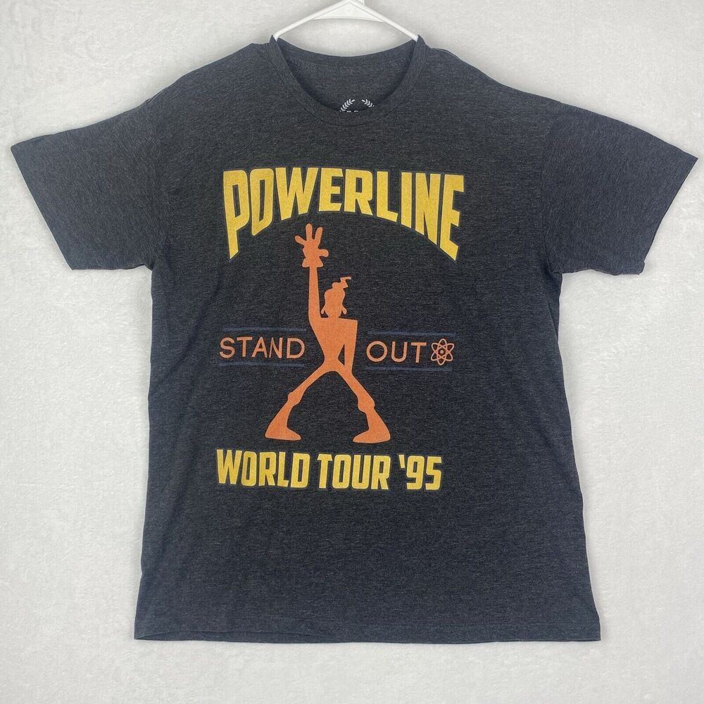 Teepublic Powerline Stand Out World Tour 95 Graphic Shirt Mens Extra Large Gray